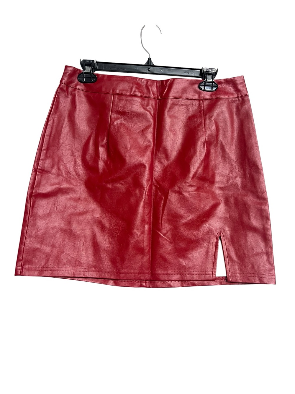 New Lulus Corte Red Vegan Leather Mini Skirt